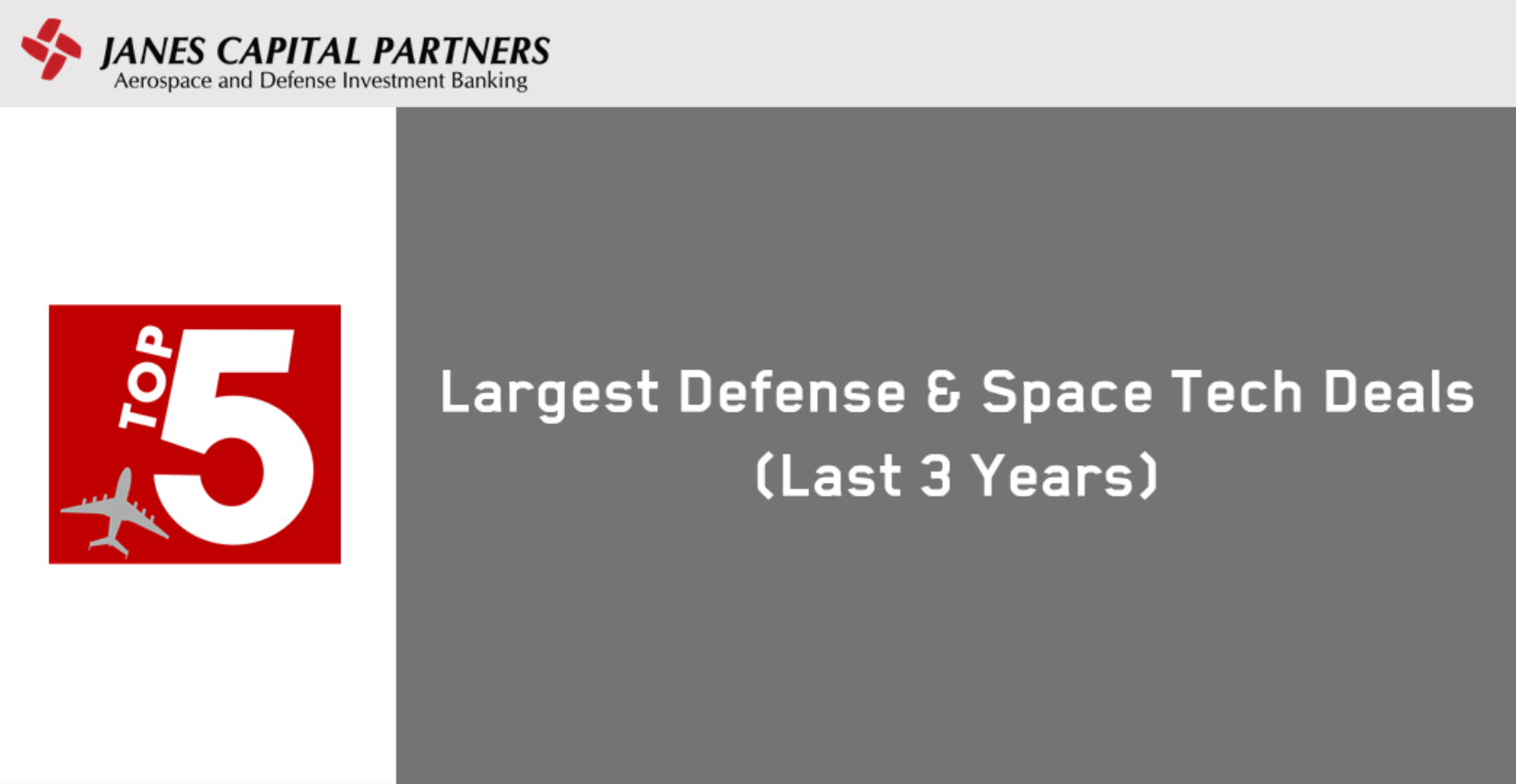 JCP Top 5 - (Defense & Space Deals Last 3 Years ) Cover Image